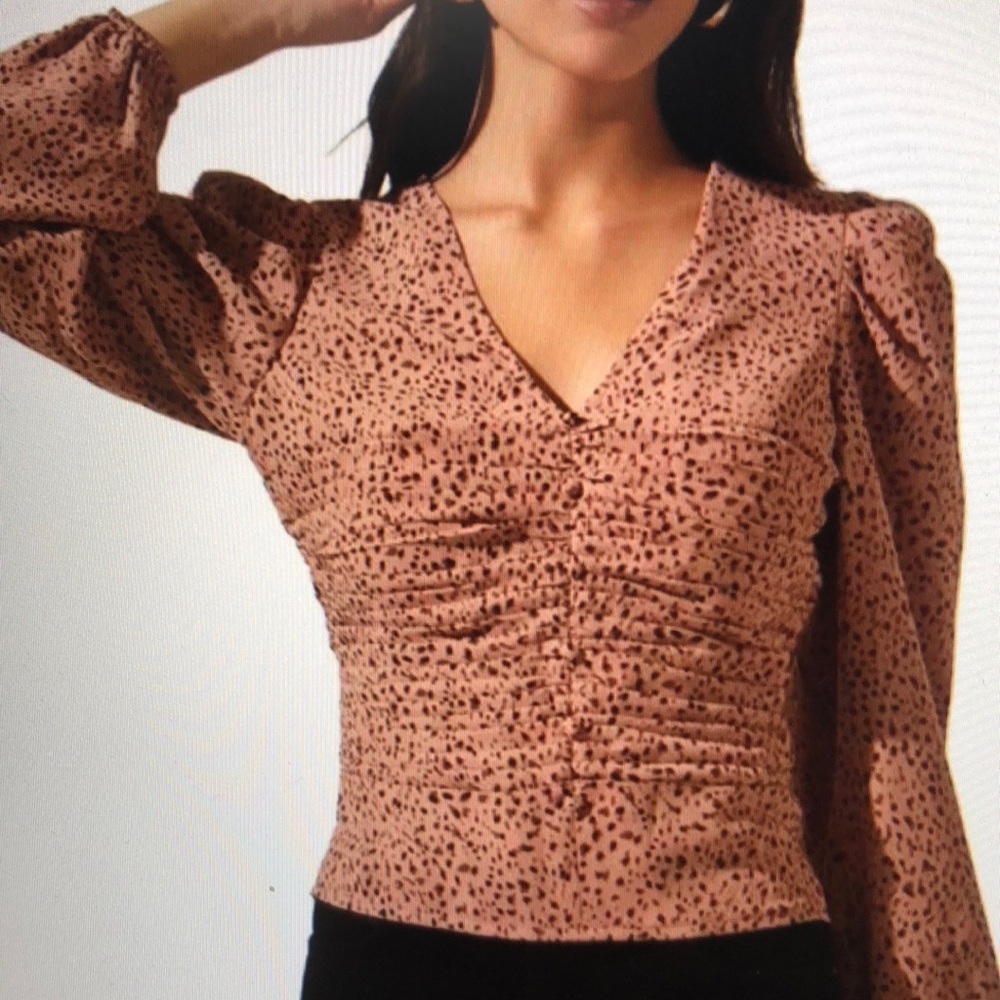 Elegant Ruched Pink Top